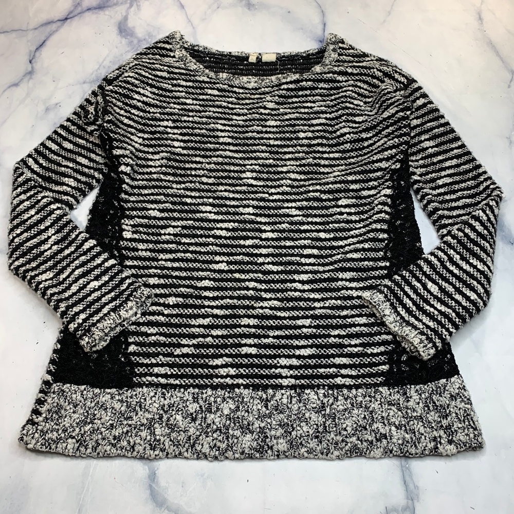 Anthropologie Moth Staccato Stripe Tunic Sweater - Picture 4 of 8